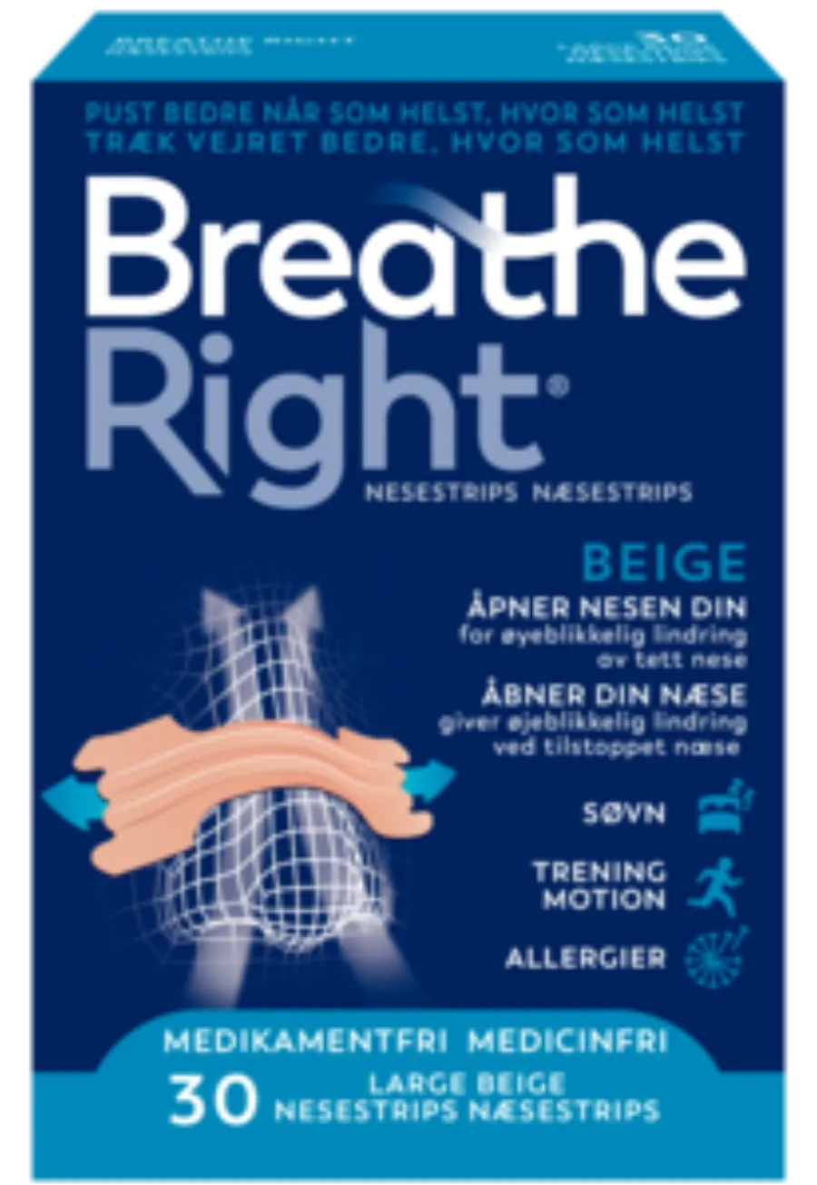 Breathe Right nesestrips tan L 30 stk